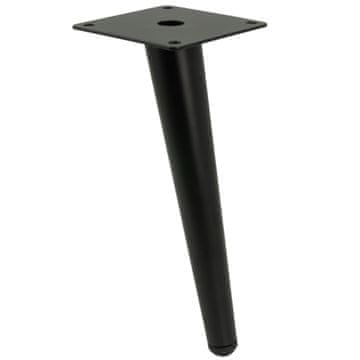 BB Noga za pohištvo, poševni zatič, črna mat, 20 cm