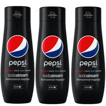 SodaStream Komplet 3 koncentratov 3x Pepsi MAX