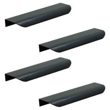 BB 4 x Ročaj za pohištvo Edge 130 mm črne barve