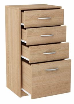BE Komoda 45cm 4S SONOMA HRAST s 4 predali