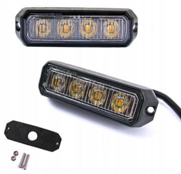 4 LED OPOZORILNE LUČKE STROBOSKOP POMOČ NA CESTI UTRIPALKA VLEČNO VOZILO