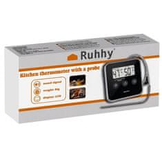 Northix Digitalni kuhinjski termometer s sondo, LCD zaslon
