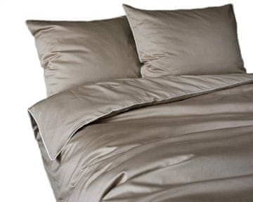 Detexpol Posteljnina iz čistega bombaža Makosatin 160x200, bež taupe premium