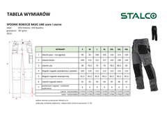 Delovne hlače STALCO BASIC LINE XL, črne, S-51020