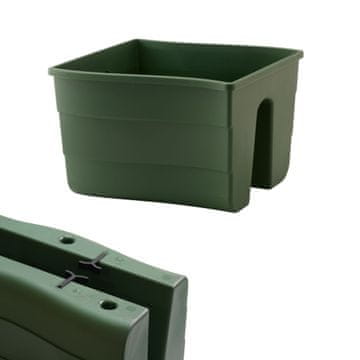 Form-Plastic CVETNI LONEC ZA OGRAJO BALKONSKI LONEC ZA OGRAJO MODERNO ZELENA