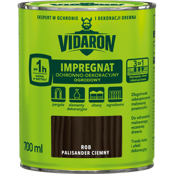 VIDARON Vrtna impregnacija Palisandr temen R08 0,7 l