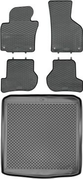 Škoda Octavia II Liftback Kombi od 2004-2013 KOMPLET - gumijaste avtotepi + zaščitna preproga za prtljažnik