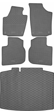 Škoda Rapid Spaceback od 10/2013-03/2019 KOMPLET - gumijaste avtotepi + zaščitna preproga za prtljažnik