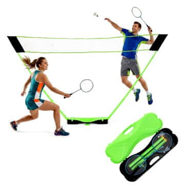 Northix Badmintonski komplet z zložljivo mrežo, loparji in žogicami