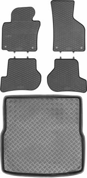 Volkswagen Golf V Kombi od letnikov 2003-2009 KOMPLET - gumijaste avtotepi + zaščitna preproga za prtljažnik