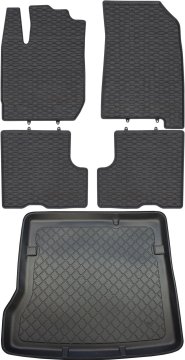 Dacia Duster I SUV od 2010-12.2017 KOMPLET - gumijaste avtotepi + zaščitna preproga za prtljažnik