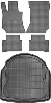 Mercedes E-razred W212 limuzina od 2009-2016 KOMPLET - gumijaste avtotesnine + zaščitna preproga za prtljažnik
