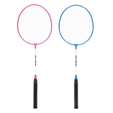 Northix Komplet badmintonskih loparjev - jeklo, 2 loparja + perjanica