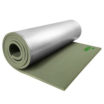 Northix Spalna podloga za kampiranje, EVA pena, aluminij, 190x60x1,2 cm, zelena
