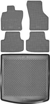 Seat Leon IV Karavan od leta 2020 KOMPLET - gumijaste avtotepihe + zaščitna preproga za prtljažnik