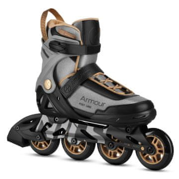 Northix Rolerji, temno sivi, velikost 41, kolesa 84 mm