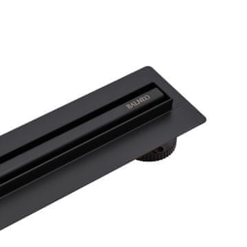 Slim&Low ProLine črni linearni odtok 70 cm črne barve