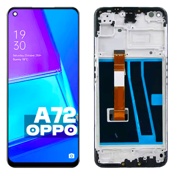 Originalni LCD zaslon na dotik, digitalizator za OPPO A72 CPH2067 okvir