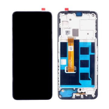 REALME 7 5G RMX2111 LCD zaslon + zaslon na dotik (obnovljen) črn okvir
