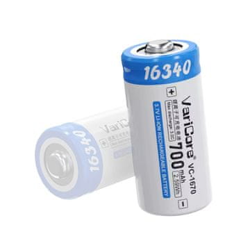 Baterijska celica VC-1670 Plus 16340 Li-ion 3,7 V 700 mAh
