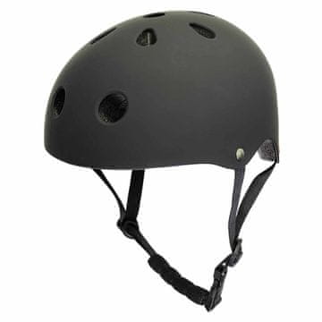 Northix Otroška kolesarska čelada, nastavljiva LED, M 55-58 cm, črna
