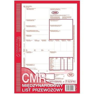 Večkopijsko tiskanje. Mednarodni tovorni list CMR A4 (original + 3 kopije)