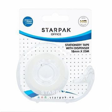 STARPAK Samolepilni trak 18 mm x 25 m z rezalnikom 447737