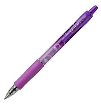 Pilot . Gel pero G2 Bubble. Vijolično. Modro polnilo.