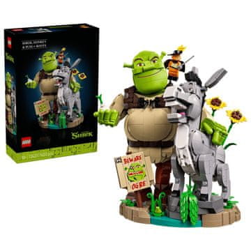 LEGO ICONS 72423 Shrek, osel in Maček v škornjih