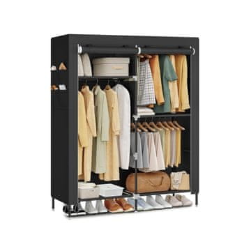 Songmics Omara Tkanina Omara 45x127x180 cm Črna