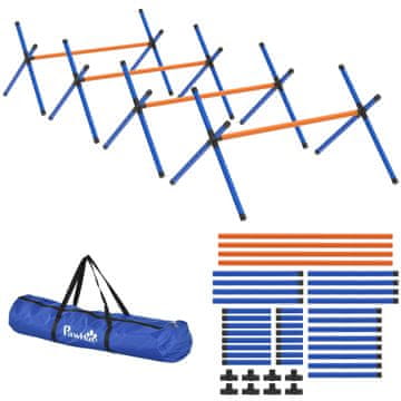 Homestar Set za pasjo agilnost 4-delni nastavljiv trening komplet 87x56x41 cm oranžen