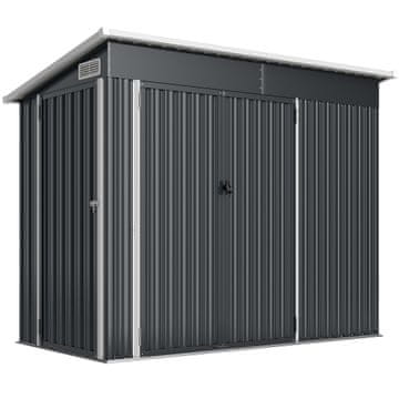 Homestar Vrtna shramba 234x132x185 cm temno siva