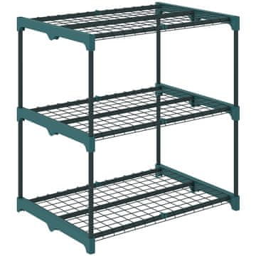 Homestar Stojalo za rastline, 3 nivoji, 68x49x72 cm, zelena