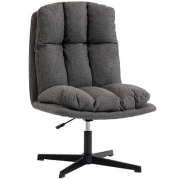 Homestar Naslonjač z vrtljivim sedežem 63x75x92-102 cm temno siva