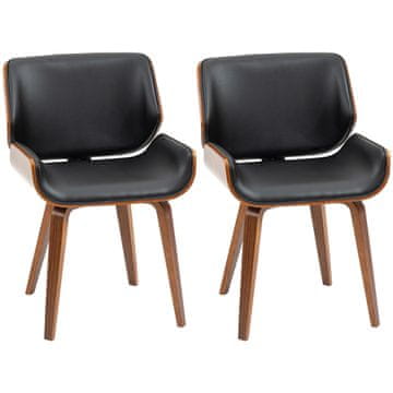 Homestar Set 2 jedilnih stolov 53x54x81 cm črne barve
