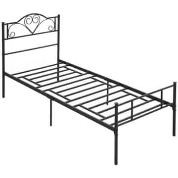 Homestar Postelja 95x211x106 cm Črna