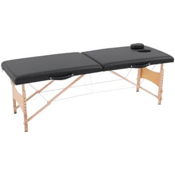 Homestar Masažna miza 3 cona zložljiva 186x60x58-81 cm črna