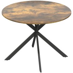 Homestar Okrogla jedilna miza 100x75 cm rjava