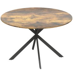 Homestar Okrogla jedilna miza 120x75 cm rjava