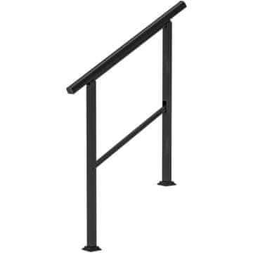 Homestar Nastavljiva ograja za stopnice 95x5x102 cm črna