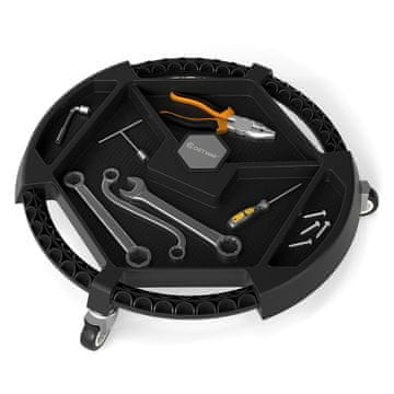 Costway Prenosni voziček s 4 predelki, nosilnost 14 kg, črne barve