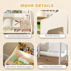Homestar Otroška pisalna miza in stol komplet 60x48x68 cm naravni, z shranjevalnim prostorom