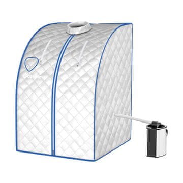 Costway Prenosna parna savna z 3L 1000W parnim kotlom, 9 nastavljivih temperatur, srebrna