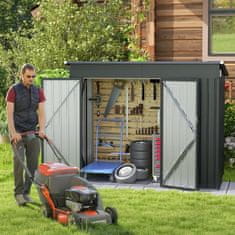 Costway Vrtna shramba na prostem 235x117x185 cm temno siva