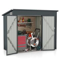 Costway Vrtna shramba na prostem 235x117x185 cm temno siva