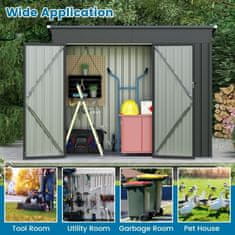Costway Vrtna shramba na prostem 235x117x185 cm temno siva