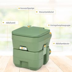 Costway Prenosna kamping stranišče 20L