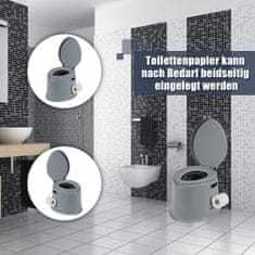 Costway Prenosna kamping stranišče siva
