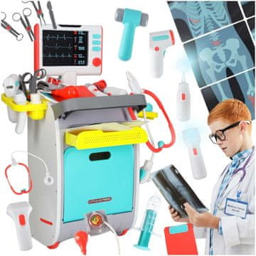 Northix Otroški komplet za igro Zdravnik, interaktivna medicinska postaja, luči in zvoki