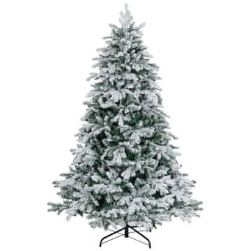 Costway Umetna božična jelka 180 cm s 1415 vejicami in 260 toplimi belimi LED lučmi